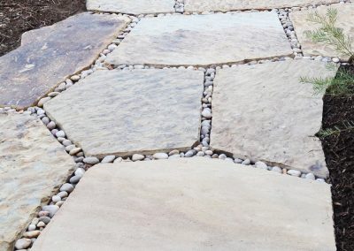 Custom stone walkway