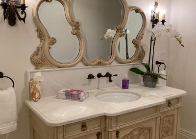 Restored bathroom vanity - After