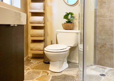 Tiny bathroom remodel - Design, install and paint