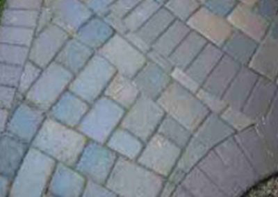 Custom curved paver walkway